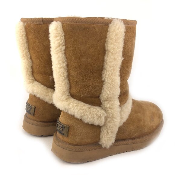 UGG Carter Chestnut Sheepskin Winter Boots 6 - Picture 5 of 13